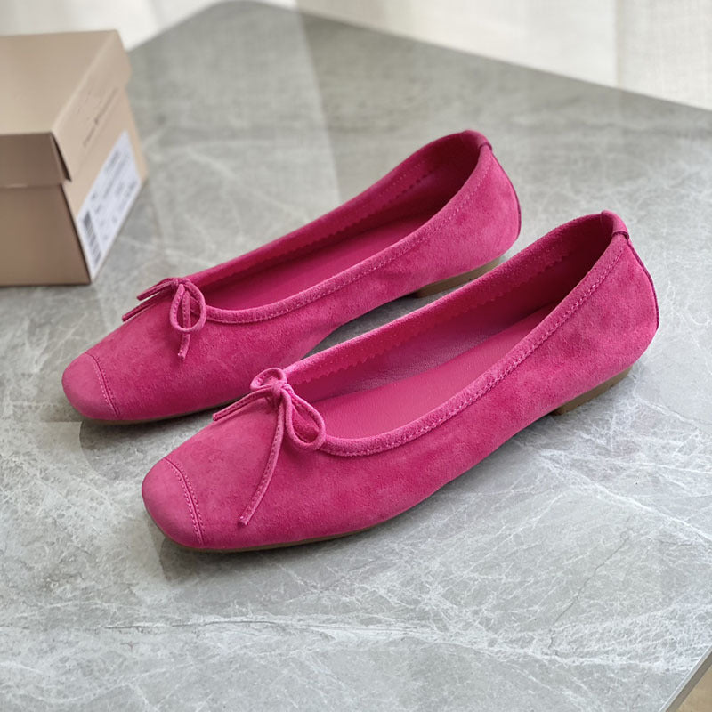 Damen Flache Ballerinas mit zierlichem Schleifenakzent R&B