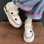 Damen Sneaker mit doppeltem Klettverschluss und verspielter Sternapplikation R&B