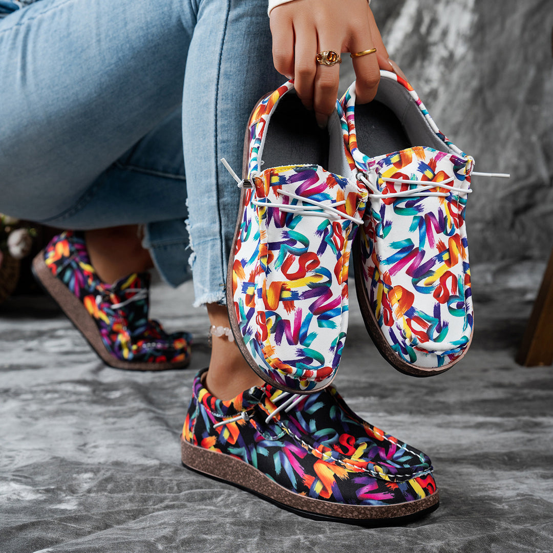 Damen Freizeitschuhe mit buntem Floral-Design R&B