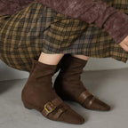 Damen Ankle Boots mit elegantem Riemen und spitz zulaufendem Design