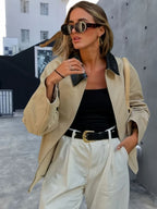 Damen Modische Übergangsjacke mit lässigem Schnitt und eleganten Details R&B