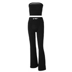 Damen Modisches Zweiteiliges Set mit Flared Leggings R&B