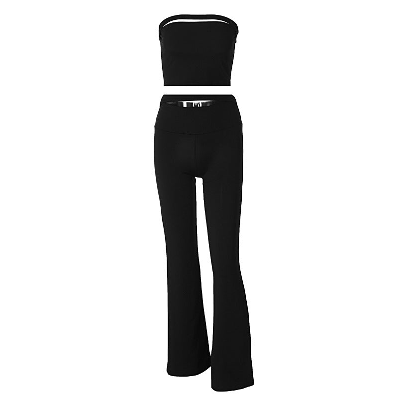 Damen Modisches Zweiteiliges Set mit Flared Leggings R&B