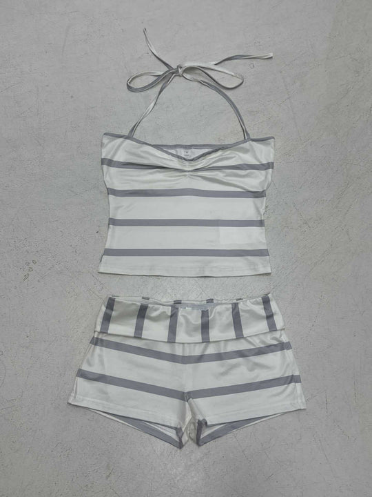 Damen Badeset mit trendy Streifenmuster R&B
