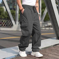 Herren moderne Cargohose mit elastischem Bund und multifunktionalen Taschen R&B