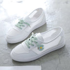 Damen Sportliche Sneakers mit atmungsaktiver Mesh-Oberfläche und floralem Detail