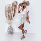 Damen strandfreundliches Netzkleid R&B