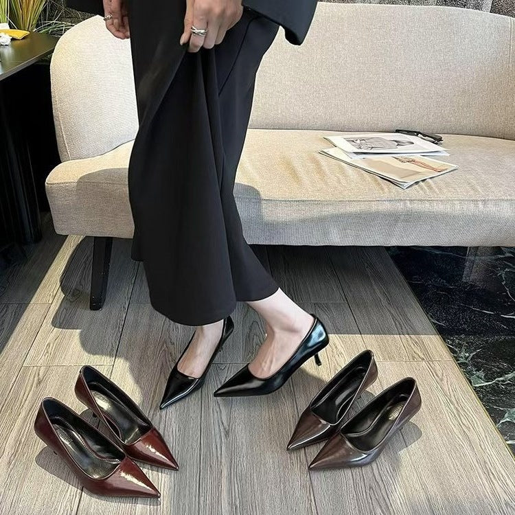 Damen elegante Stiletto-Pumps mit spitzem Zehenbereich R&B