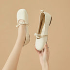 Damen Ballerinas mit perlenverziertem Riemen und elegantem Design R&B