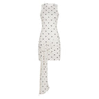 Damen Mini-Kleid mit Rüschendetails und R&Brnen Punktmustern R&B