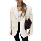 Damen Oversized Blazerjacke mit doppelter Knopfleiste und eleganten Details R&B