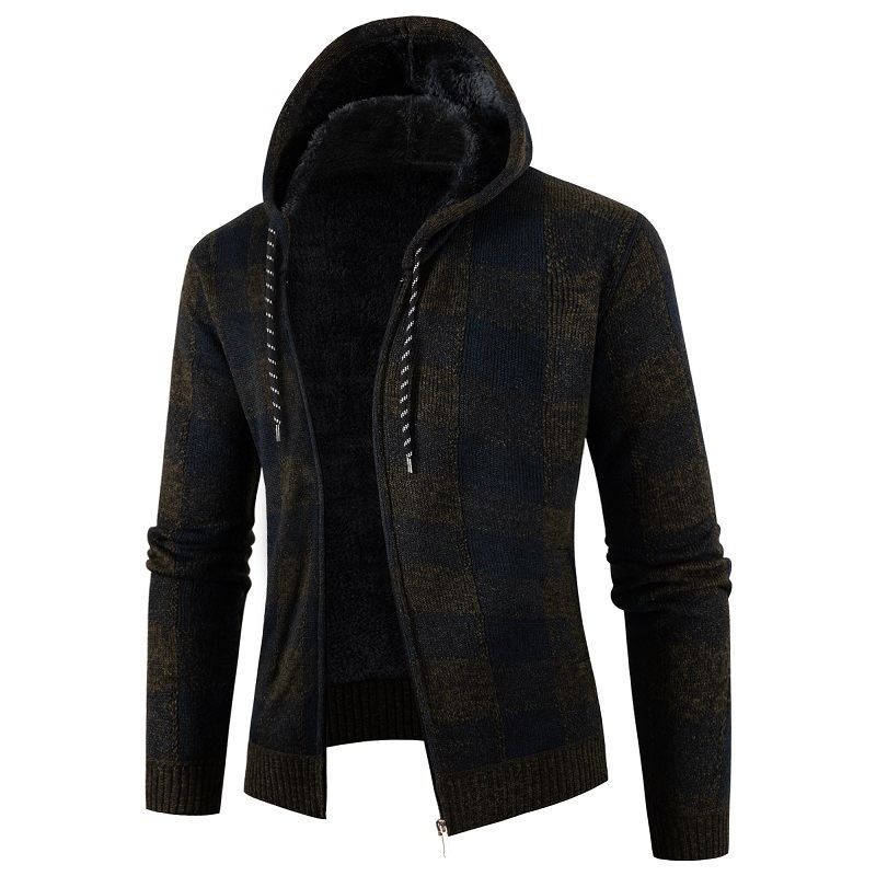 Herren modische Kapuzenjacke mit weichem Innenfutter