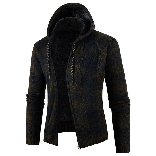 Herren modische Kapuzenjacke mit weichem Innenfutter R&B