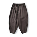 Damen Locker geschnittene Leinenhose mit elastischem Bund R&B