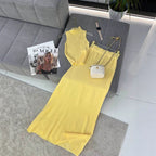 Damen Maxikleid mit elegantem Rundhalsausschnitt und taillierten Details R&B