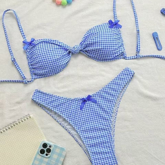 Damen Bikini-Set mit Rüschendetails und verstellbaren Trägern R&B
