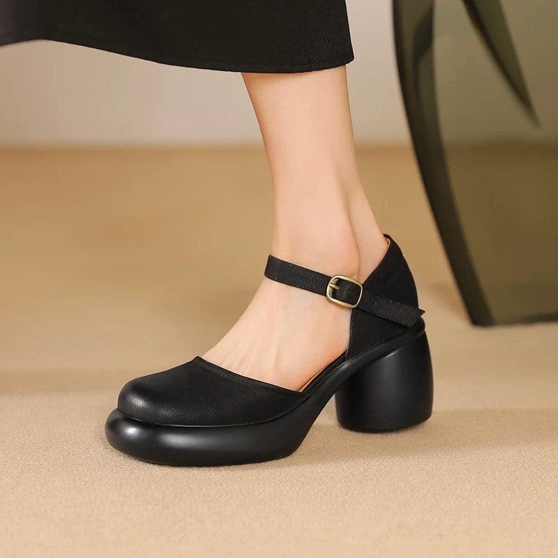 Damen modische Blockabsatz Schuhe