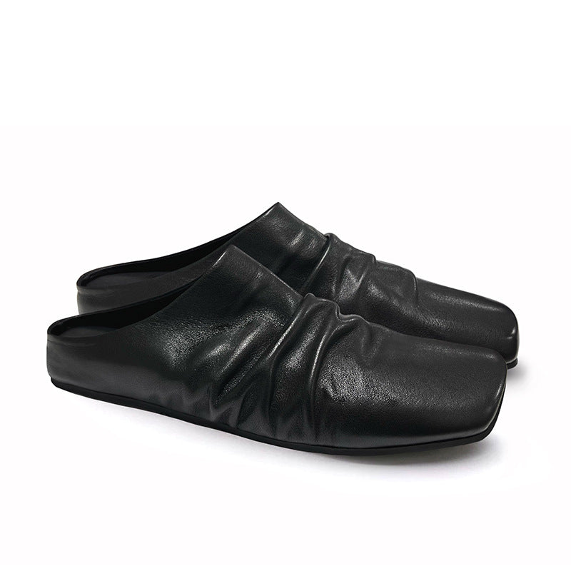 Damen modische Mules mit elegantem Faltenwurf und bequemer Passform R&B
