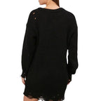 Damen modischer oversized Pullover mit lässigem Strukturmuster R&B