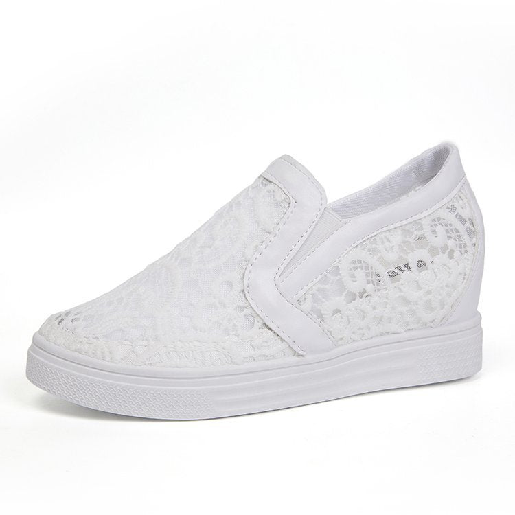 Damen Slip-On Sneaker mit eleganter Spitzenstruktur und komfortablem Fußbett R&B
