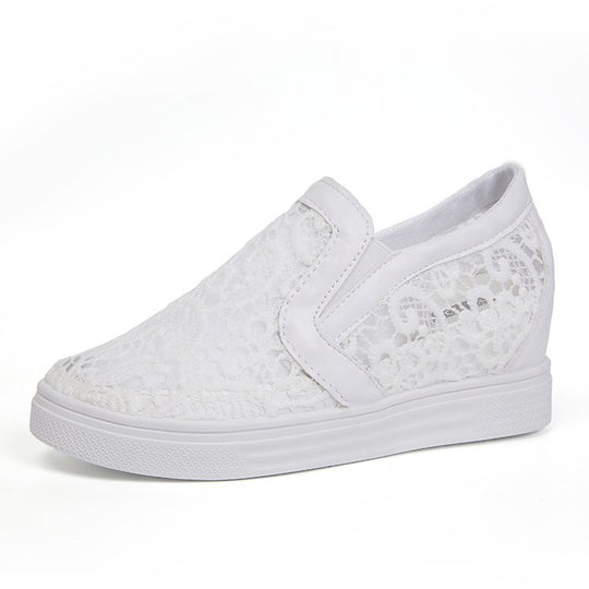 Damen Slip-On Sneaker mit eleganter Spitzenstruktur und komfortablem Fußbett R&B