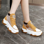 Damen hochgeschnittene Sneakers mit atmungsaktiver Netzstruktur und stoßdämpfendem Sohlenprofil R&B
