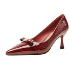 Damen elegante spitze Pumps mit modischem Riemen und komfortablem Absatz