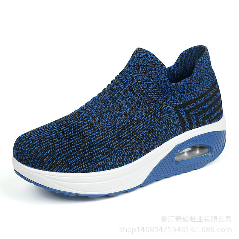 Damen nan gestrickter Schlupf-Walking-Sneaker mit anatomischer Pronationsstütze, Luftpolster-Zwischensohle und sockenähnlichem Schaft R&B