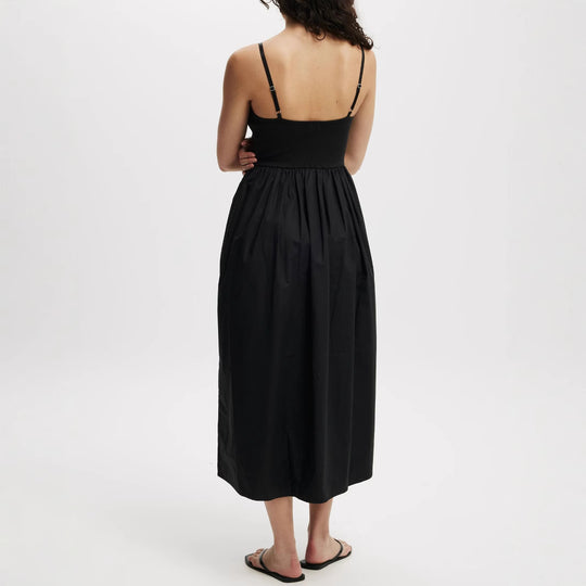 Damen Midi-Kleid mit lässigem Schnitt und praktischen Taschen R&B