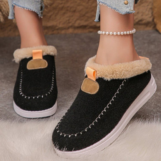 Damen Fluffy Hausschuhe mit rutschfester Sohle und kuscheligem Innenfutter R&B