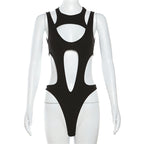 Damen sportlicher Cut-Out Badeanzug R&B