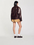 Damen Kunstlederjacke im lässigen Schnitt mit praktischen Taschen und stilvollem Revers R&B