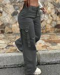Damen Cargo-Hose mit weitem Schnitt und praktischen Taschen R&B