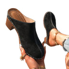 Damen Komfortable Clogs mit blockförmigem Absatz R&B