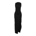 Damen Maxikleid mit asymmetrischem Saum und raffinierter Schnürung R&B