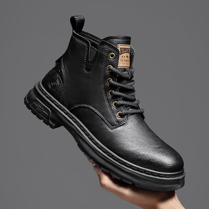 Herren Robuste Schnürstiefel mit rutschfester und dämpfender Sohle R&B