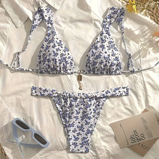 Damen Triangel-Bikini mit aufregendem Animal-Print R&B