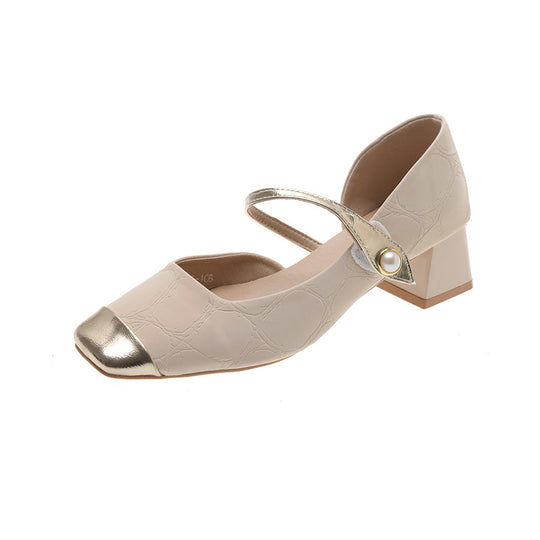 Damen elegante Sling-Ballerinas mit hochwertigem Riemen und glänzendem Zehenbereich R&B