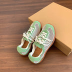 Damen atmungsaktive Mesh-Sneaker mit bequemem Korkfußbett und rutschfester Sohle R&B