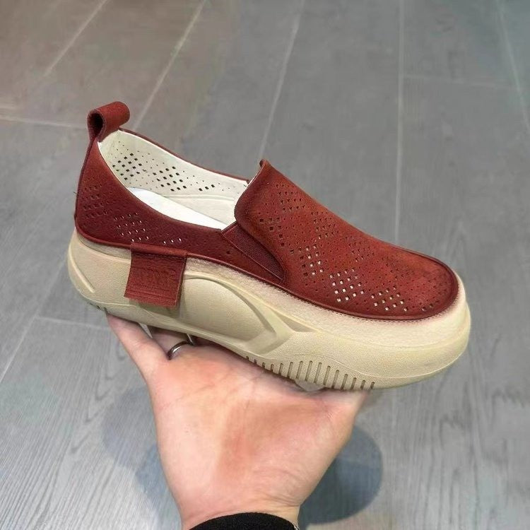 Damen Atmungsaktive Slip-On Sneakers mit modischem Lochdesign
