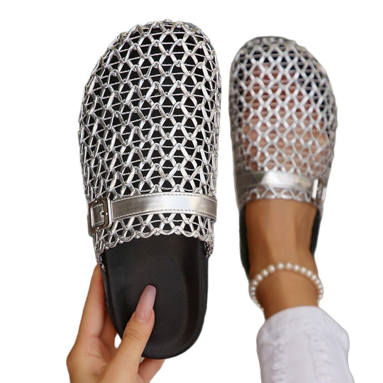 Damen Clogs mit atmungsaktivem Mesh-Design und strukturiertem Fußbett R&B