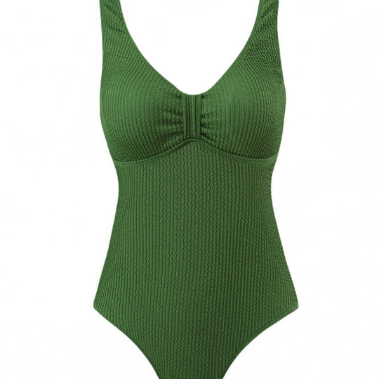 Damen Einteiler Badeanzug mit figurformendem Design und attraktivem Rüschendetail R&B