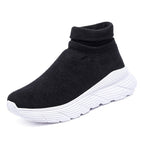 Damen Sportliche Strick-Sneaker mit hochelastischem Knöchelabschluss und rutschfester Sohle