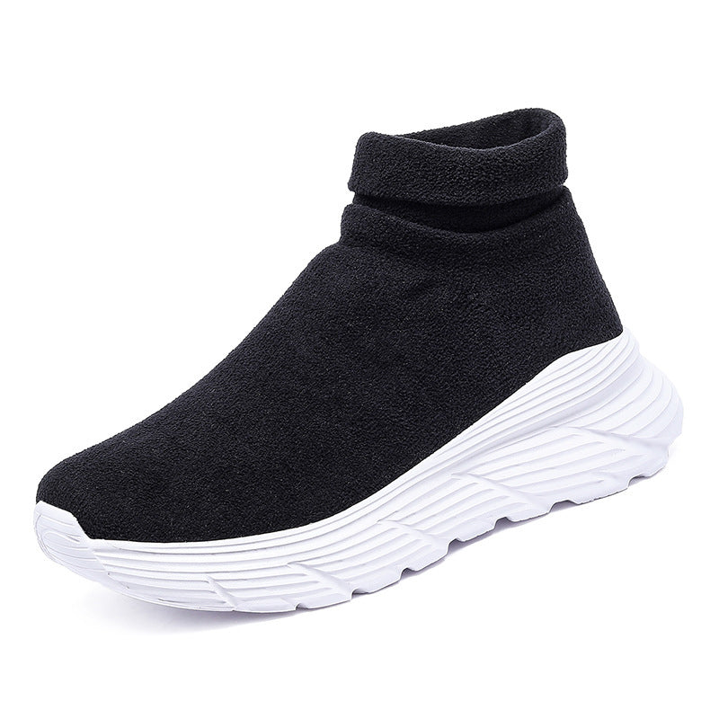 Damen Sportliche Strick-Sneaker mit hochelastischem Knöchelabschluss und rutschfester Sohle