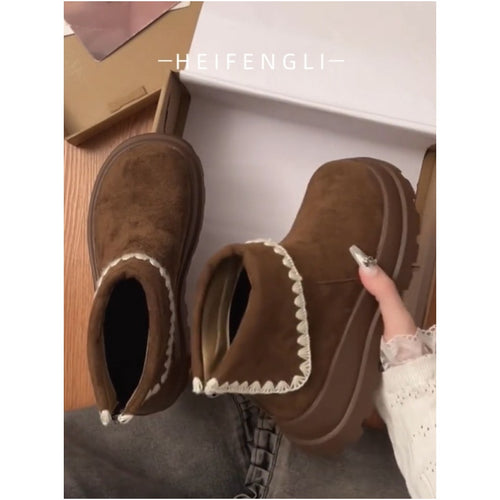 Damen Trendige Chelsea Boots mit modischer Plateau-Sohle R&B
