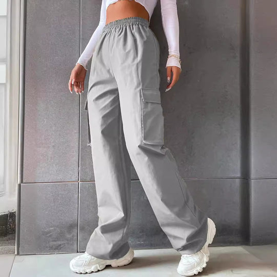 Damen Cargo Hose mit elastischem Bund und praktischen Seitentaschen R&B