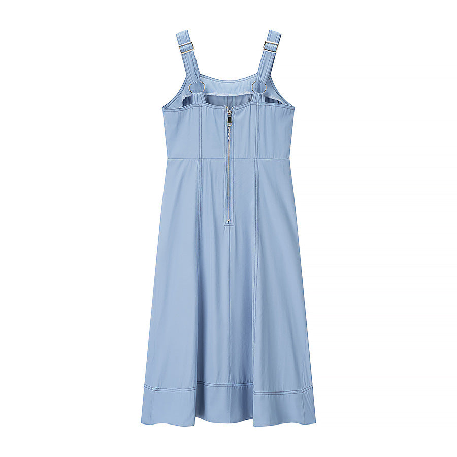 Damen Maxikleid mit Knopfdetails und praktischen Taschen R&B