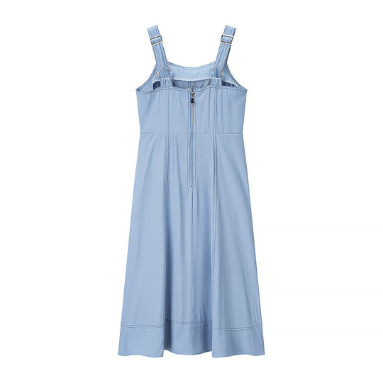 Damen Maxikleid mit Knopfdetails und praktischen Taschen R&B