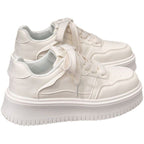 Damen Modische Sneakers mit dicker Sohle und atmungsaktiver Oberflächenstruktur R&B