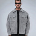 Herren lässige Suede Jacke R&B